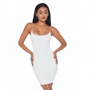 NWT Meshki Veda thin straps scoop neck dress White Sz M